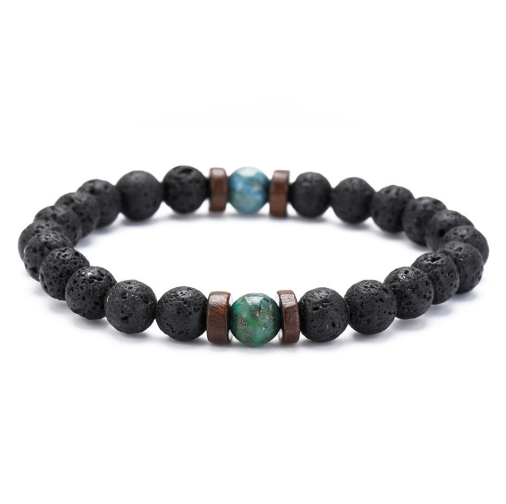 Natural Obsidian and Moonstone Bracelet Set