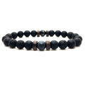 Natural Obsidian and Moonstone Bracelet Set