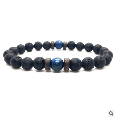 Natural Obsidian and Moonstone Bracelet Set