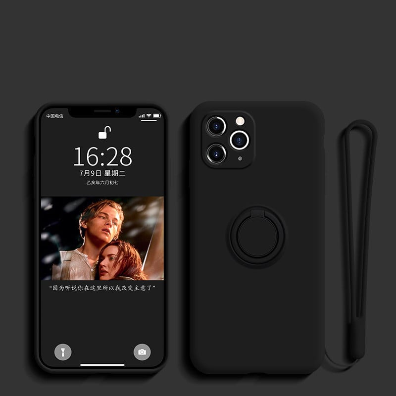 Silicone Grip Case for iPhone - Ring Holder