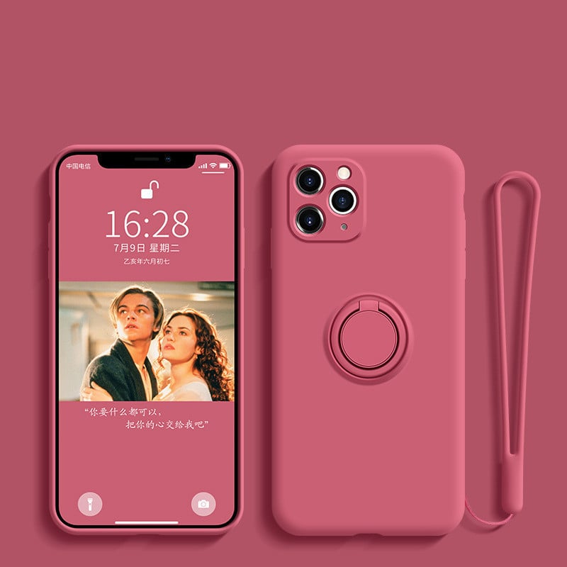 Silicone Grip Case for iPhone - Ring Holder