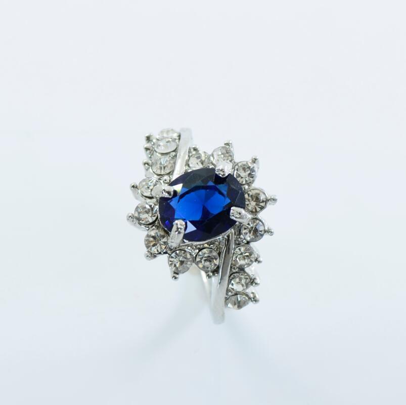 Zircon Ring with Oval Ruby and Diamond Engagement Ring
