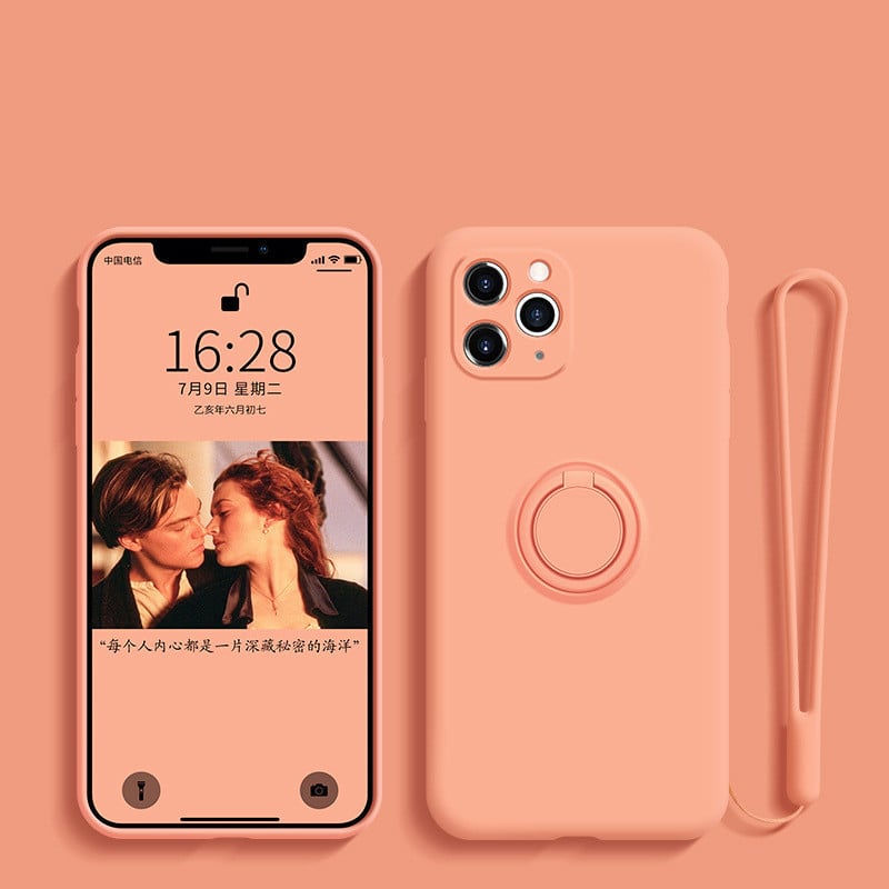 Silicone Grip Case for iPhone - Ring Holder