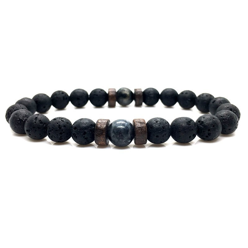 Natural Obsidian and Moonstone Bracelet Set