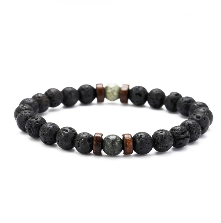 Natural Obsidian and Moonstone Bracelet Set