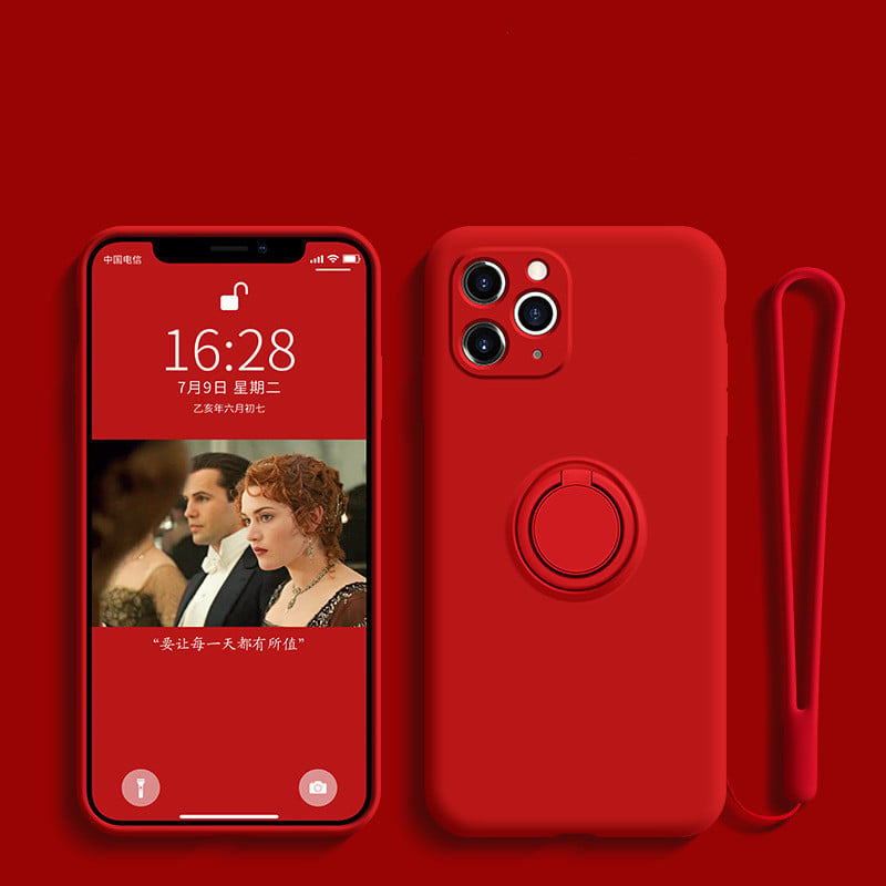 Silicone Grip Case for iPhone - Ring Holder
