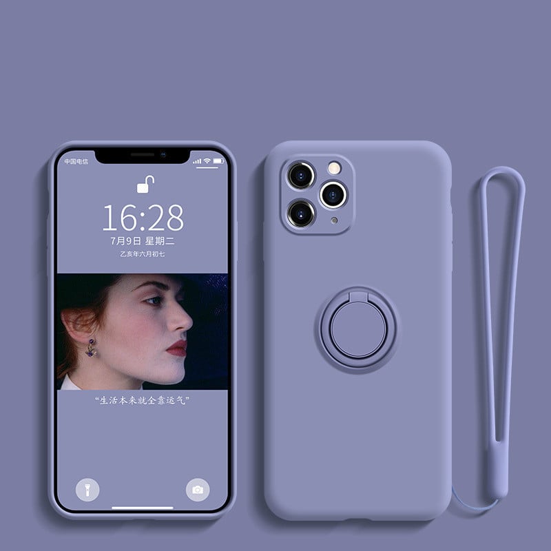 Silicone Grip Case for iPhone - Ring Holder